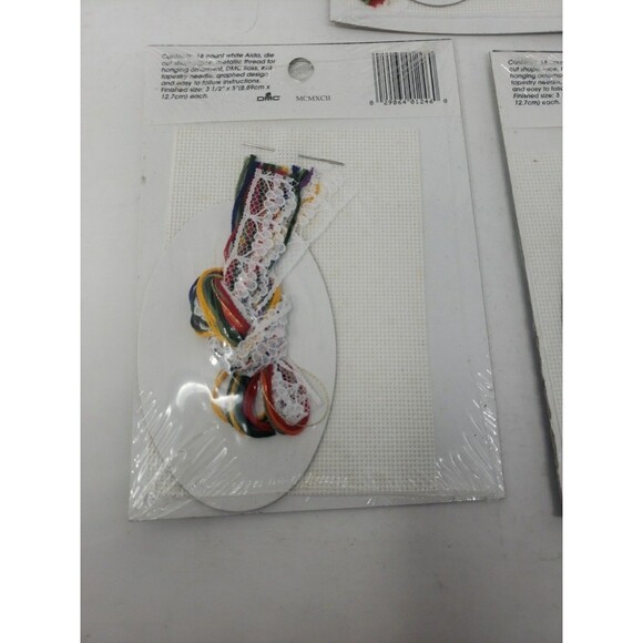 Lace Ornament Kits VTG 1992 Designs For The Needle Candles Kitty Sampler NOS - Picture 8 of 16